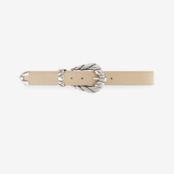 IRO Accessories - NWT IRO Beige Tan Suede Belt with Silver Accents